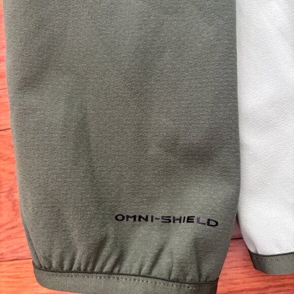 COLUMBIA Titanium Omni-Shield Full Zip Tech Fleece Jacket Mens L Sage Green - Picture 3 of 8